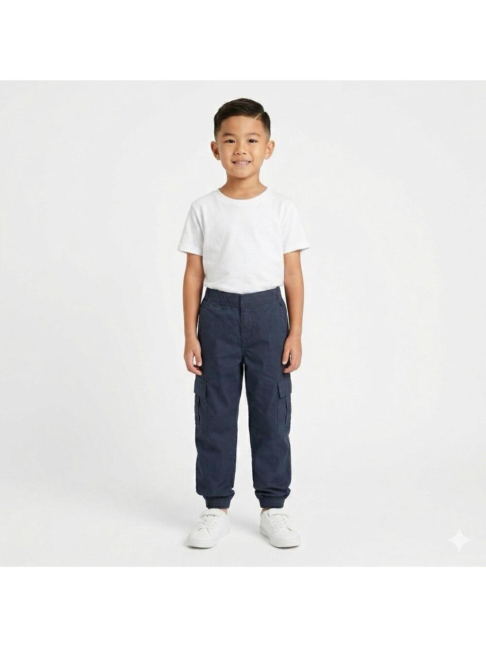 THEREABOUTS Kids Flex Utility Cargo Pants Ombre Blue XS 6/7 Adjustable Waist NWT